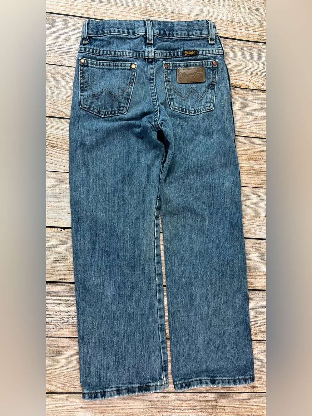 Wrangler Western Cowboy Cut Denim Blue Jeans Boys Size 9 Regular 13MWBSW